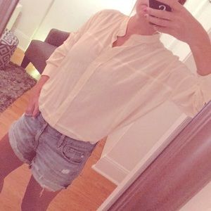 Cream silk blouse